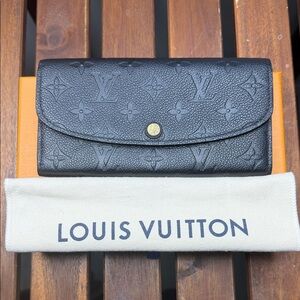 Louis Vuitton LV Monogram Empreinte Leather Emilie Wallet